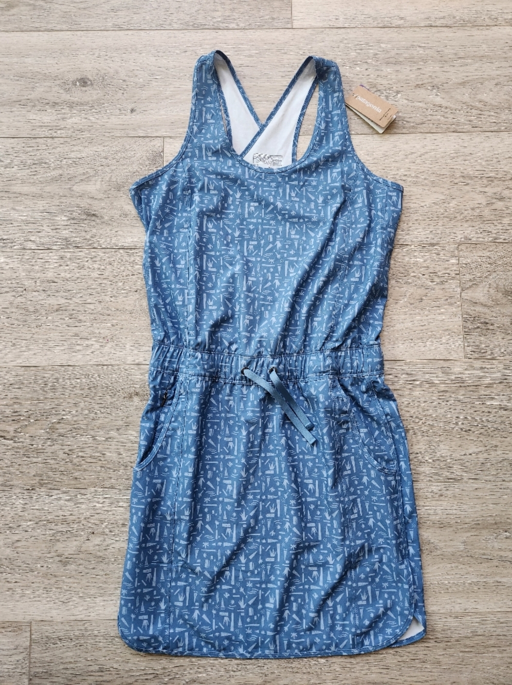 Patagonia Fleetwith Pigeon Blue Dress Womens Xs Sleeveless Tank Nwt